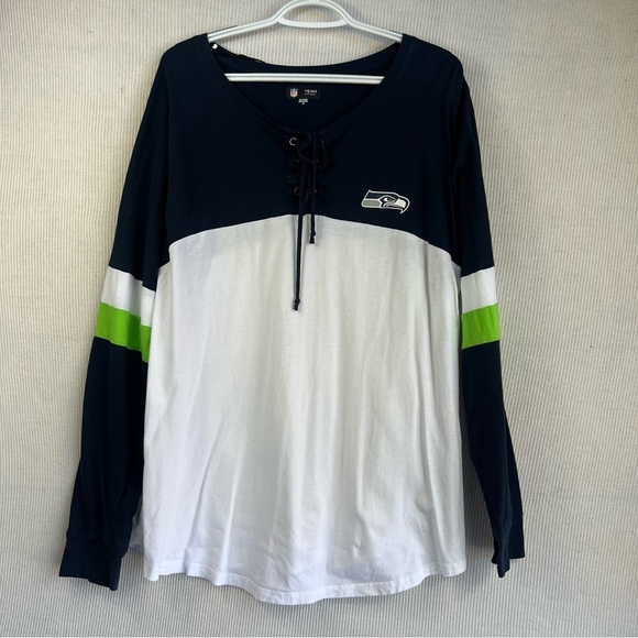 Seattle Seahawks NFL Team Apparel Top Women’s Size 2X and Infinity Scarf - Picture 2 of 12
